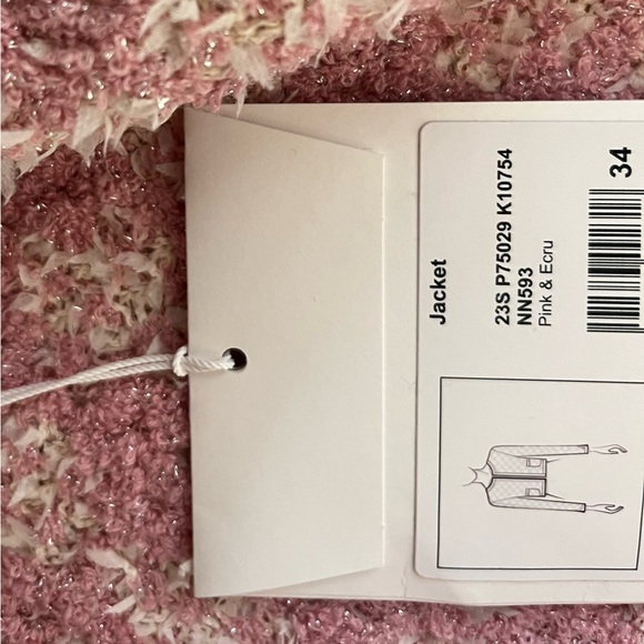 Chanel Pink White Metallic Knit Cardigan Jacket FR 34 Tweed - Picture 6 of 6